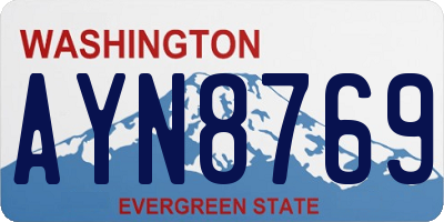 WA license plate AYN8769