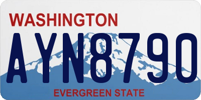 WA license plate AYN8790