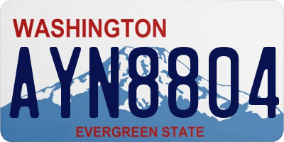 WA license plate AYN8804