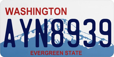 WA license plate AYN8939