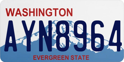 WA license plate AYN8964
