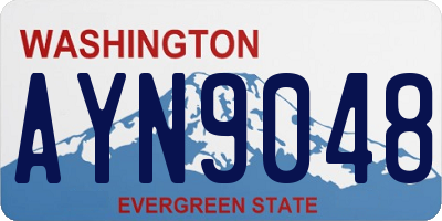WA license plate AYN9048
