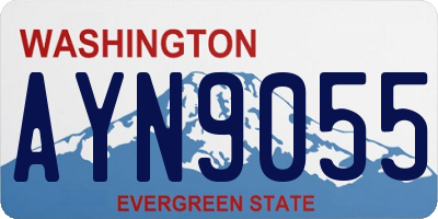 WA license plate AYN9055