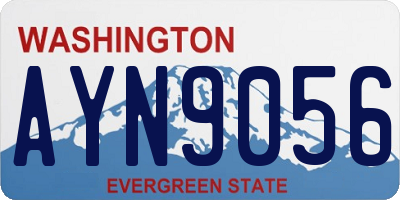 WA license plate AYN9056