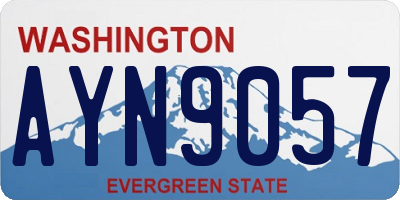 WA license plate AYN9057