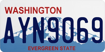 WA license plate AYN9069