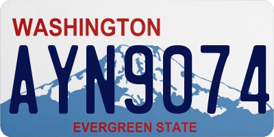 WA license plate AYN9074