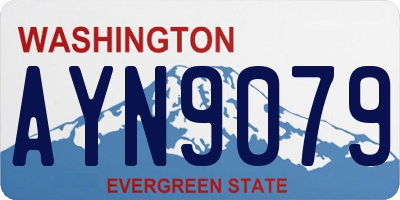 WA license plate AYN9079