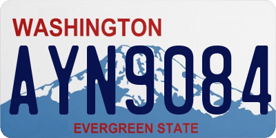 WA license plate AYN9084