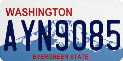 WA license plate AYN9085