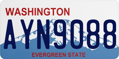 WA license plate AYN9088