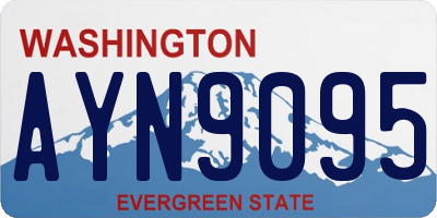 WA license plate AYN9095