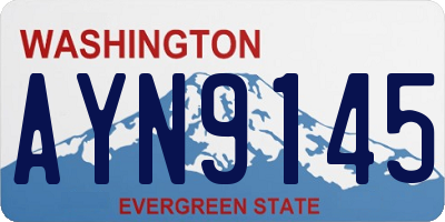 WA license plate AYN9145