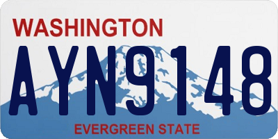WA license plate AYN9148