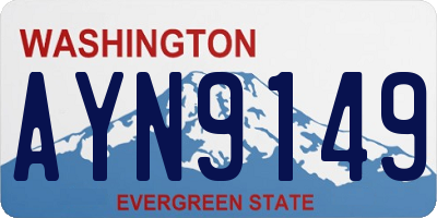 WA license plate AYN9149
