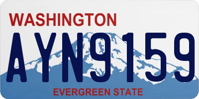 WA license plate AYN9159