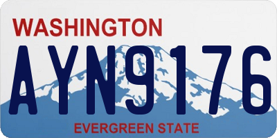 WA license plate AYN9176