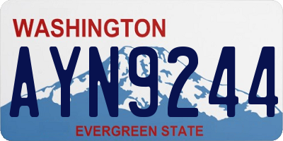WA license plate AYN9244