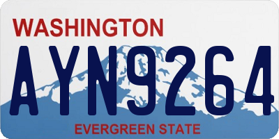 WA license plate AYN9264
