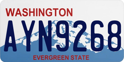 WA license plate AYN9268