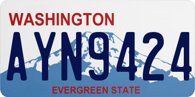 WA license plate AYN9424
