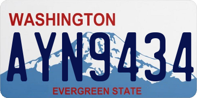 WA license plate AYN9434