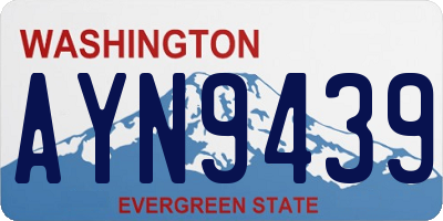 WA license plate AYN9439