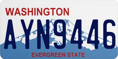WA license plate AYN9446