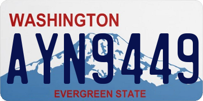 WA license plate AYN9449