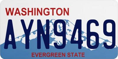 WA license plate AYN9469