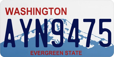 WA license plate AYN9475