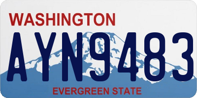 WA license plate AYN9483