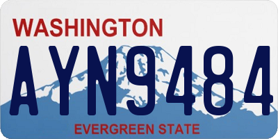 WA license plate AYN9484