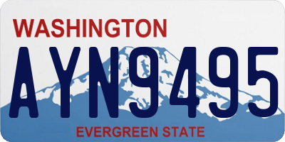 WA license plate AYN9495