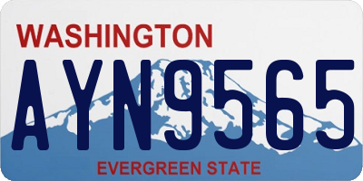 WA license plate AYN9565