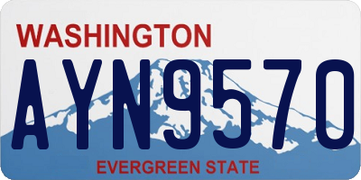 WA license plate AYN9570