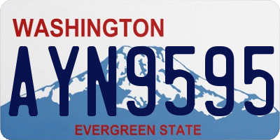 WA license plate AYN9595