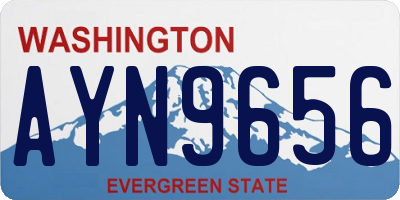 WA license plate AYN9656
