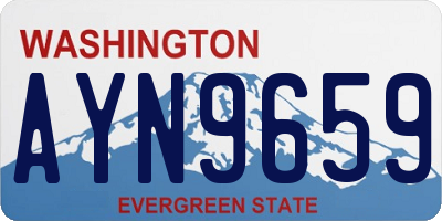 WA license plate AYN9659