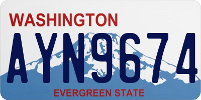 WA license plate AYN9674