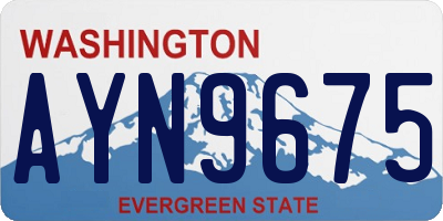 WA license plate AYN9675