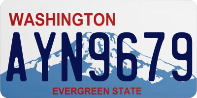 WA license plate AYN9679