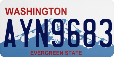 WA license plate AYN9683
