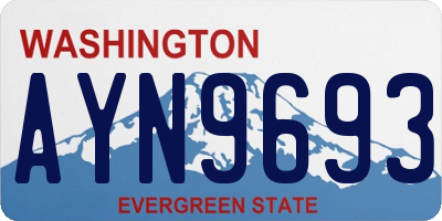 WA license plate AYN9693