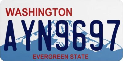 WA license plate AYN9697