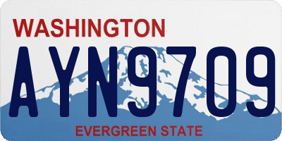WA license plate AYN9709