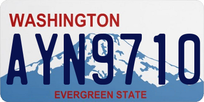 WA license plate AYN9710
