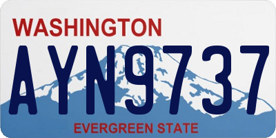 WA license plate AYN9737