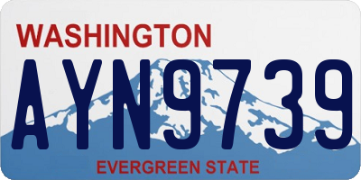 WA license plate AYN9739