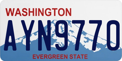 WA license plate AYN9770
